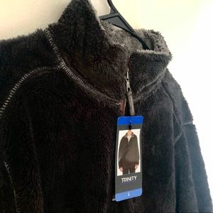 Black Plush Quarter Zip